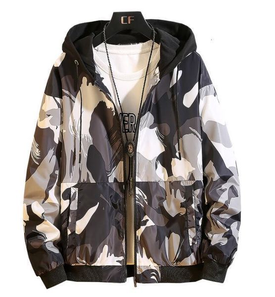 

yizlo camouflage jacket zipper men jackets windbreaker streetwear hip hop jaqueta masculina mens jackets coat, Black;brown