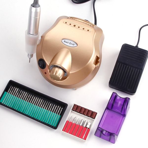

35000rpm electric manicure machine set nail drill bits milling machine for pedicure apparatus diamond cutters gel polish remover
