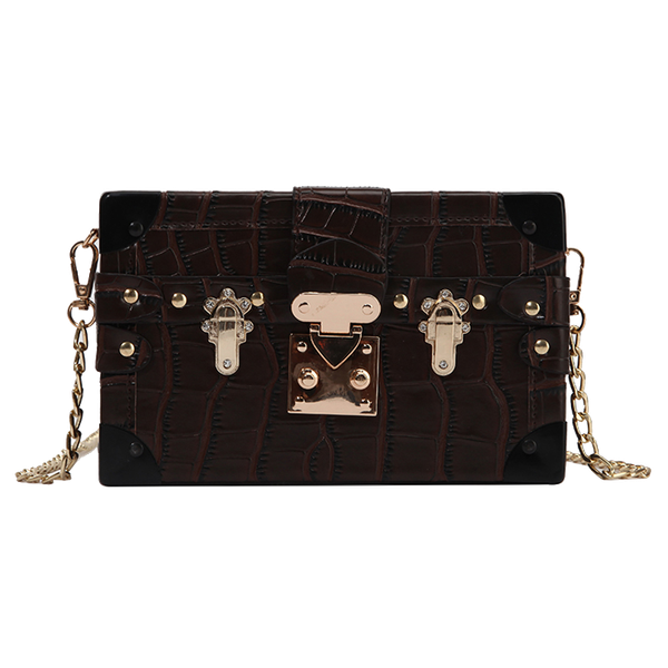 

hotsale женщины box любимые сумки конструктора класса люкс цепи моды крокодил rivet brand new плеча сумка tote кошелек