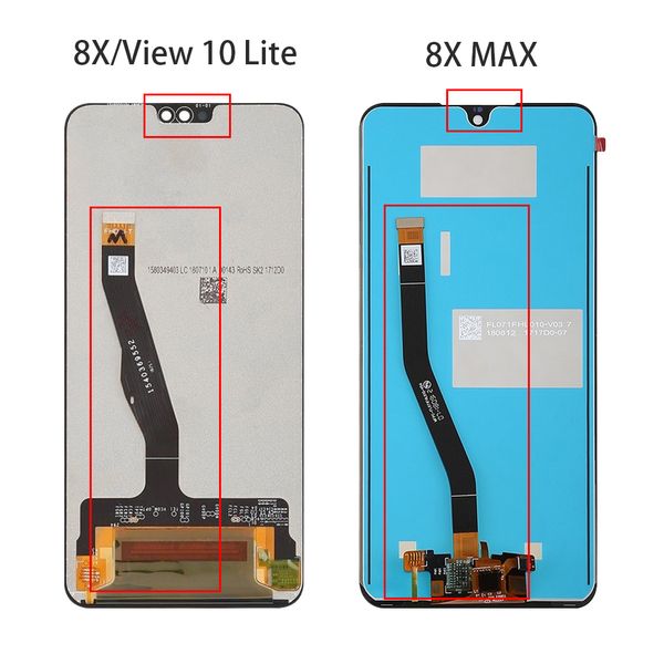 

huawei honor 8x for lcd touch for honor view 10 lite glass panel sensor for huawei honor 8x max display frame screen jsn l22