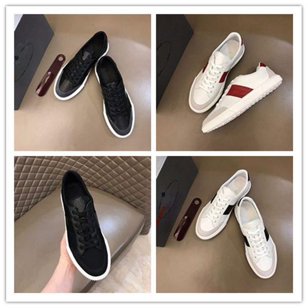 

2020 classic casual shoes calf leather material neat design simple lines ultra light outsole light stripe non-slip bottom9, Black