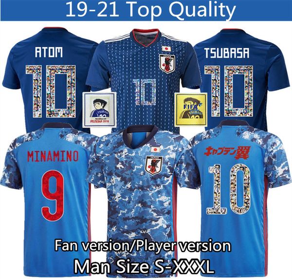 

japan soccer jersey cartoon number fonts 10 player version jersey 18 19 thailand 2020 2021 soccer uniform tracksuit s xxxl, Black;yellow
