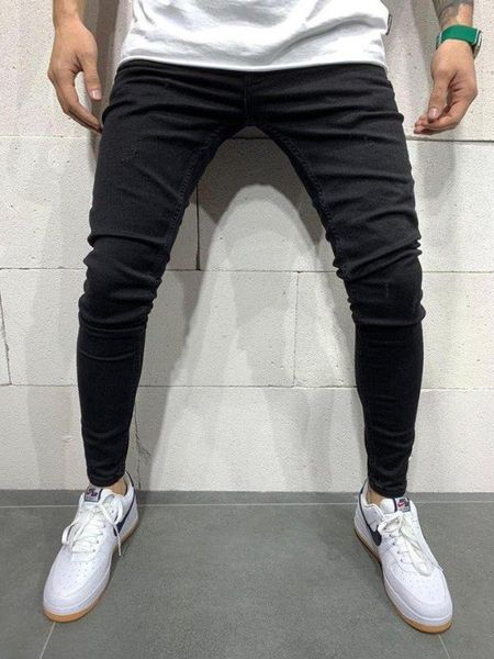 

classic stretch ultra black men's skinny jeans - black, Blue