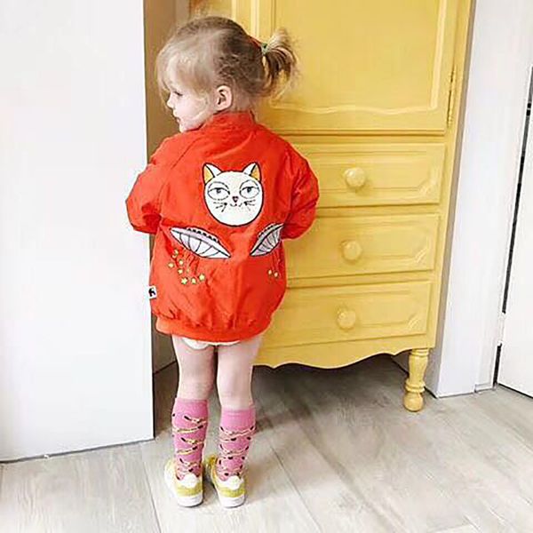 

2020spring new children jacket cotton padded jacket towel embroidery windbreaker girl jackets girls outerwear coats boys, Blue;gray