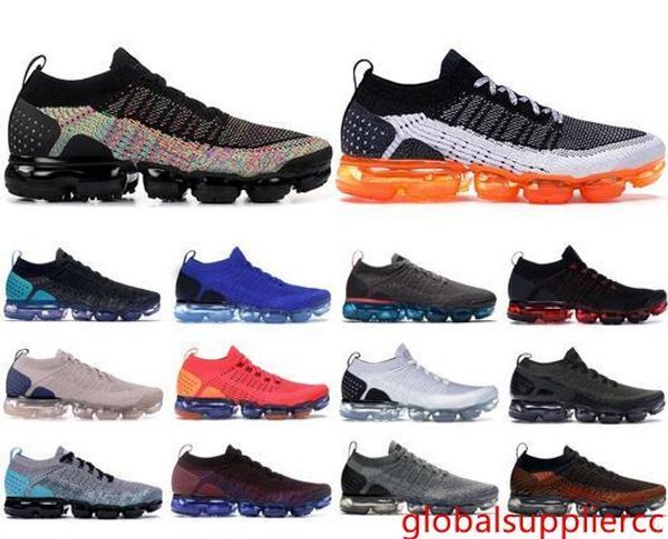 

black multi color knit 2.0 running shoes 2019 safari pure platinum mens women breathable sneakers 1.0 triple black men designer shoes