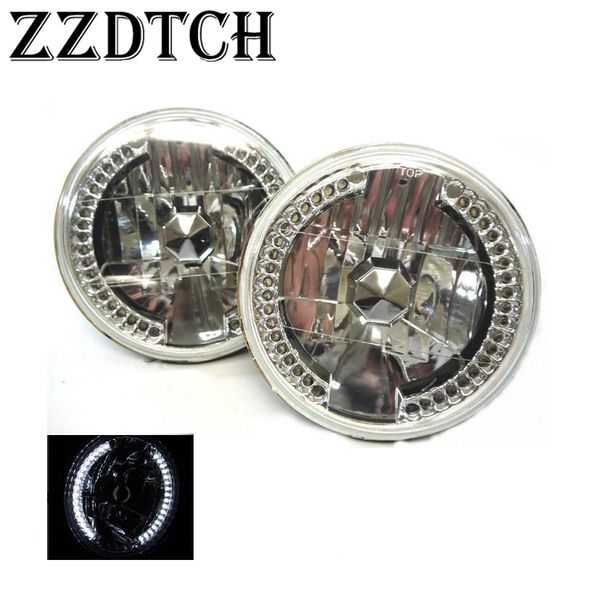 

zzdtch 2pcs 12v 7inch round universal led head lamp used for wrangler head lamp