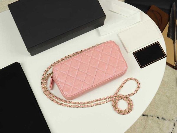 

new fashion designer woman wallet handbag mini chian cross body bags real leather quilted bags for woman purse tote bags 19cm, Red;black