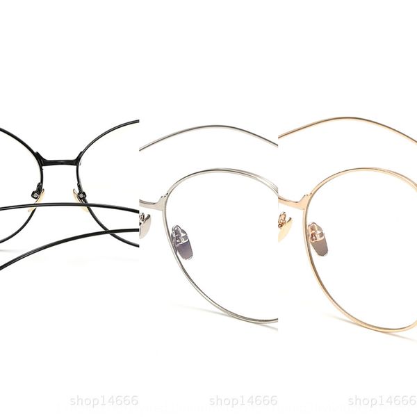 

lusa plain metal large frame plain men's and myopia glasses women's myopia glasses frame, Silver