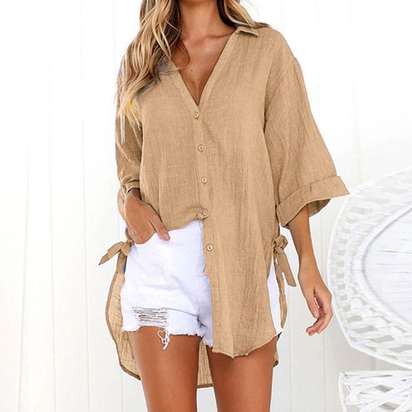 

m-5xl plus size women beach cover up solid bikini tunic button long sleeve swimwear women swimsuit kaftan beach pareo cape mujer