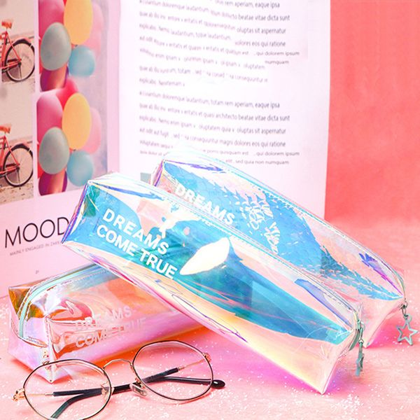 

laser pencil case cute kawaii pencil box school supplies papeleria bag lapiceras estuche escolar