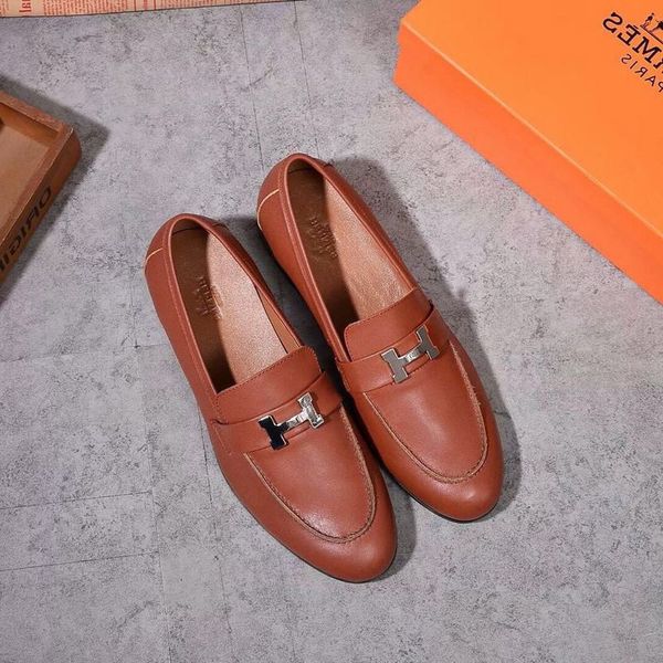 

282906 весна новые коричневые реальные кожаные ботинки женщин идущие балерина квартиры кроссовок обувь мокасины espadrilles клинья платье об