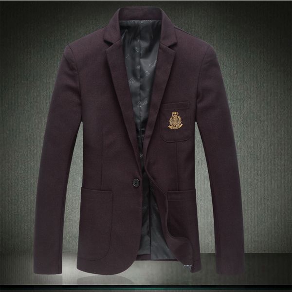 

leisure suit for men embroidery blazer fashion coat large size slim fit casual jacket business suit brand gent life, White;black