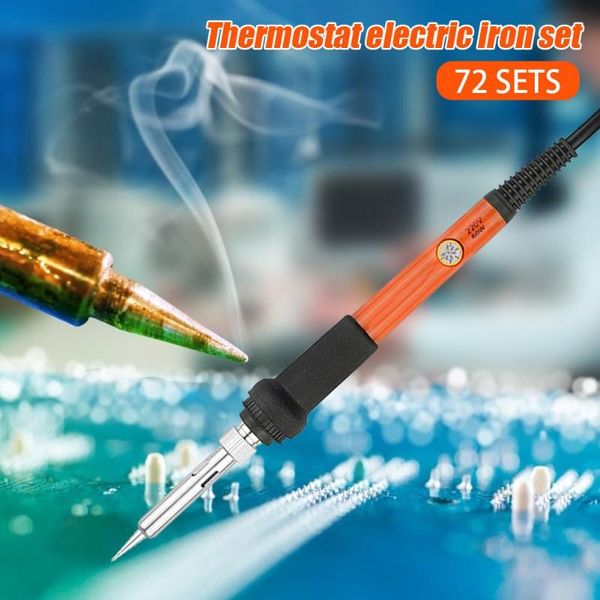 

72шт регулируемая температура электрический паяльник умелое производство высокое качество сварки переделки станции советы