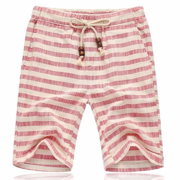 

brands men summer shorts fashion style and comfortable breathable cotton stripe leisure men's beach shorts new casual, White;black