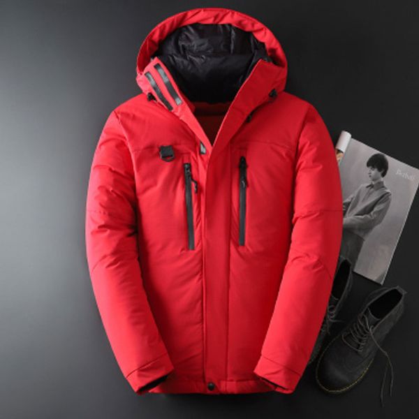 

2019 fashion winter jacket men collar hooded men outwear coat classical warm parka size -3xl, Tan;black