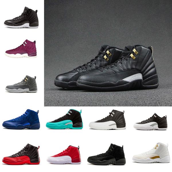 

2019 12 men basketball shoes the master gs barons wolf grey flu game taxi playoff french blue gym red sneakers