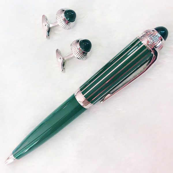 

wholesale luxury pen brand promotion ballpoint pens with a pair crystal cuff 5a car brands pen gitf +give velvet bags, Blue;orange