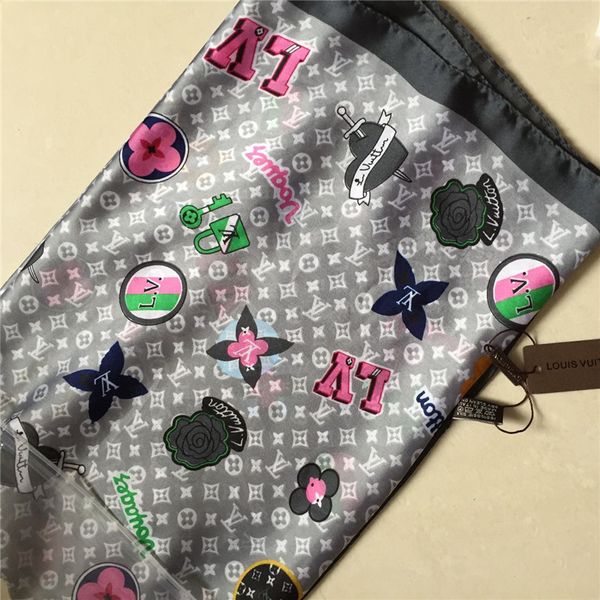 

2019 новый шарф женские шарфы шелковая шаль мода печать бренд шарф женская шаль бесплатная доставка, Blue;gray