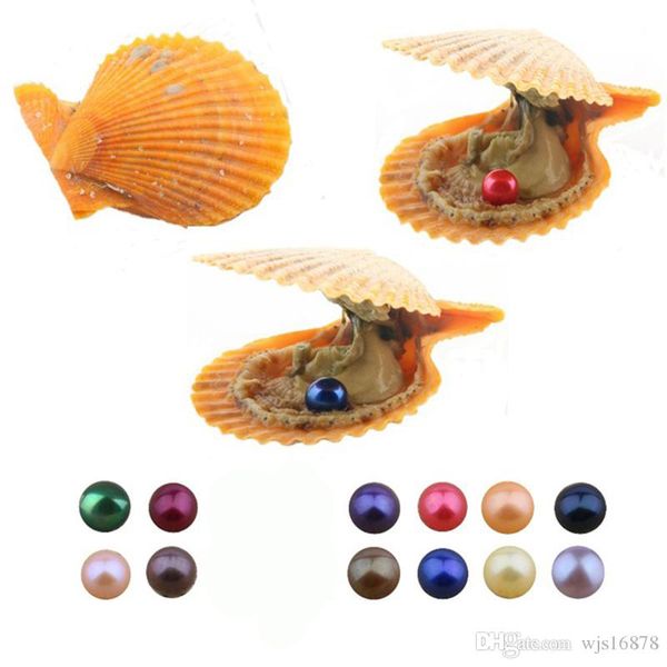 

2020 diy 27 colors round akoya single pearls oysters 6-7mm, individually wrapped, great party gift red shell mussel a-0089, White
