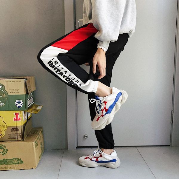 

осень gangfeng случайные мужские спортивные брюки популярные популярные мужские брюки, Black