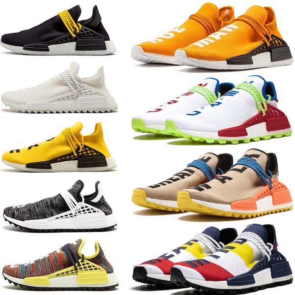 

human race pw hu shoes x pharrell williams hu trail oreo nobel ink black nerd designer sneakers men women sport shoes