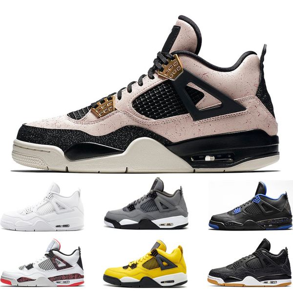 

2019 new 4s silt red mens basketball shoes men 4 sports designer singles day bred white black pizzeria black cat fiba sport sneakers