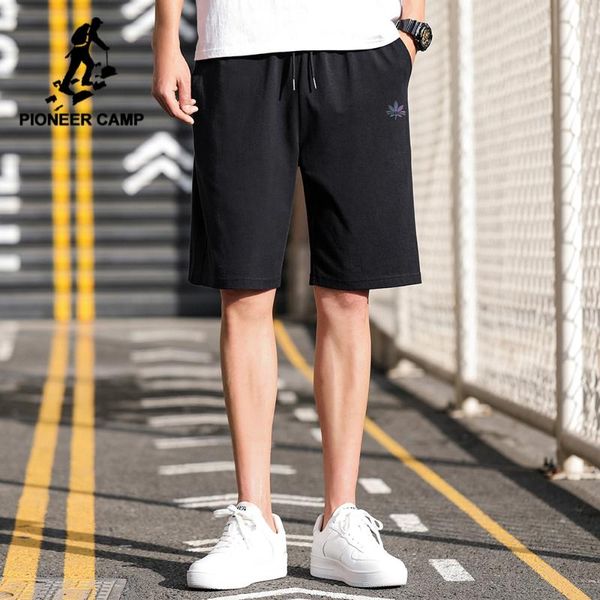 

pioneer camp 2020 summer shorts men 100% cotton fashion slim fit knee length casual men clothes adk0230360h, White;black
