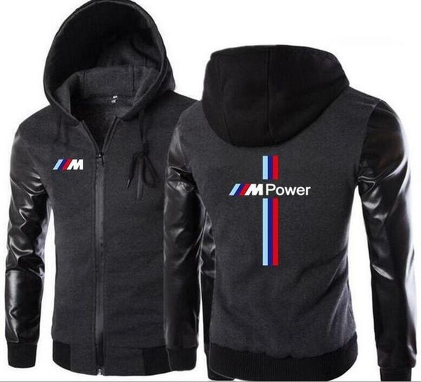 

motorcycles leather sleeve slim hoodie men joggings sportwear men casual sweatshirt for m power print hoodies gt7