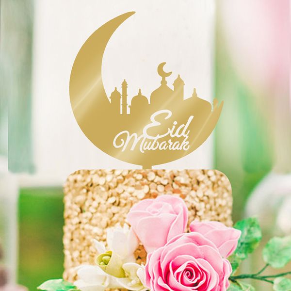 

1pc islamic happy eid mubarak exquisite party supplies cake er decoration