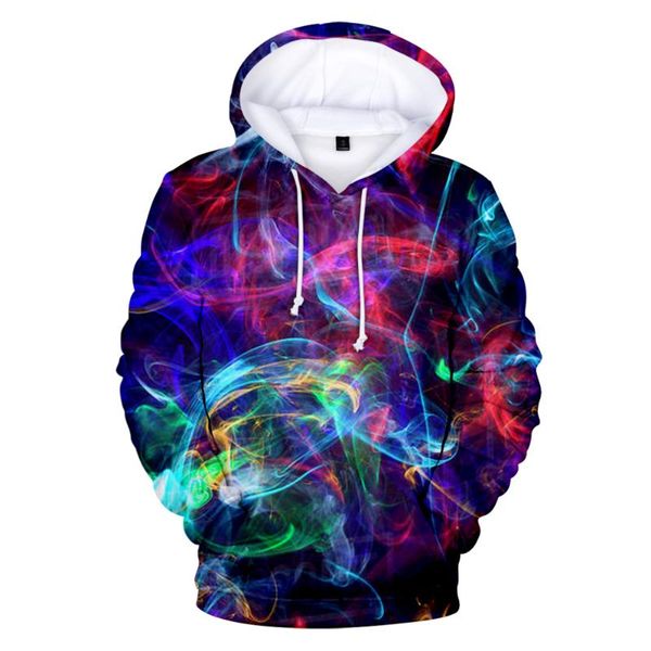 

frdun 2020 color smoke 3d hoodies men/women streetwear pgraphy color smoke print sweatshirts clothing, Black