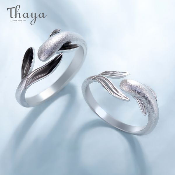 

thaya s925 sterling silver ring lively meandering fish jewelry rings for women lovers gift