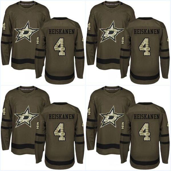 

Camouflage New Logo Dallas Stars Jersey 4 Miro Heiskanen 14 Jamie Benn 32 Kari Lehtonen 65 Shaw Boomhower Army Green Hockey Jerseys
