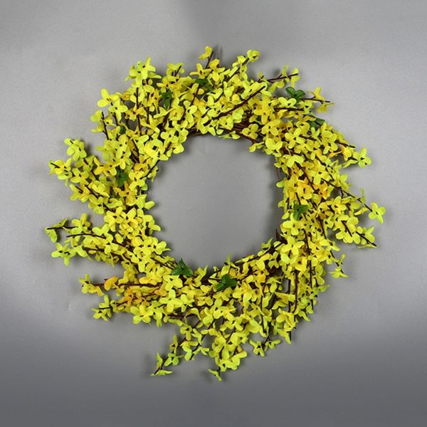 

yellow flower artificial primroses winter jasmine wreath front door hanging wreath wedding party holiday decor other festive party supplie