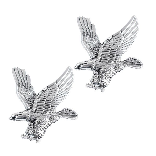

2pcs antique silver lapel pin badge flying eagle brooch pin for suit tuxedo - birthday gifts for men father boyfriends, Gray
