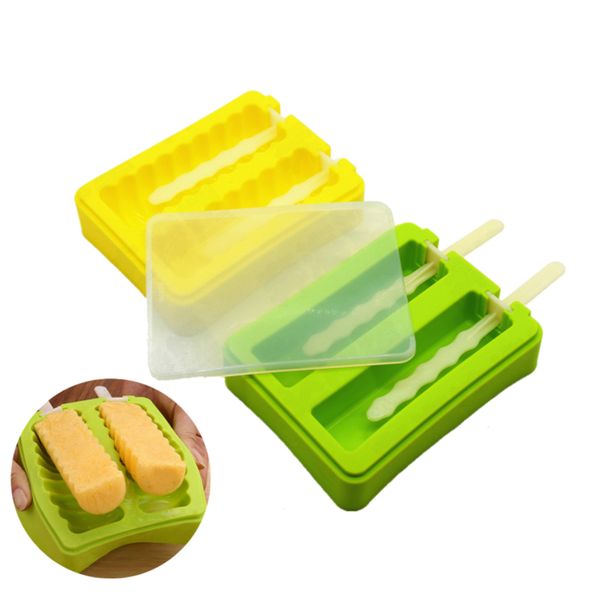 

wave and square silicone reusable ice cream tray summer ice cream mold tool