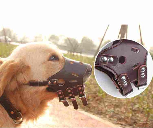 

fashion soft pu leather adjustable dog prevention bite masks anti bark bite mesh soft mouth muzzle grooming chew sfor dogs