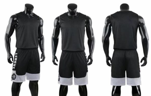 Personalidade Basquetebol Uniformes Kits Esportes Dupla Personalidade Streetwear Basquetebol Custom Jersey Sets com shorts roupas design yakuda