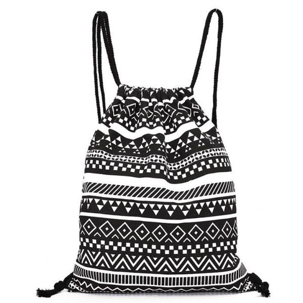 

2019 backpack national canvas drawstring school bagpack vintage college student girls casual bag printing sack bag #35