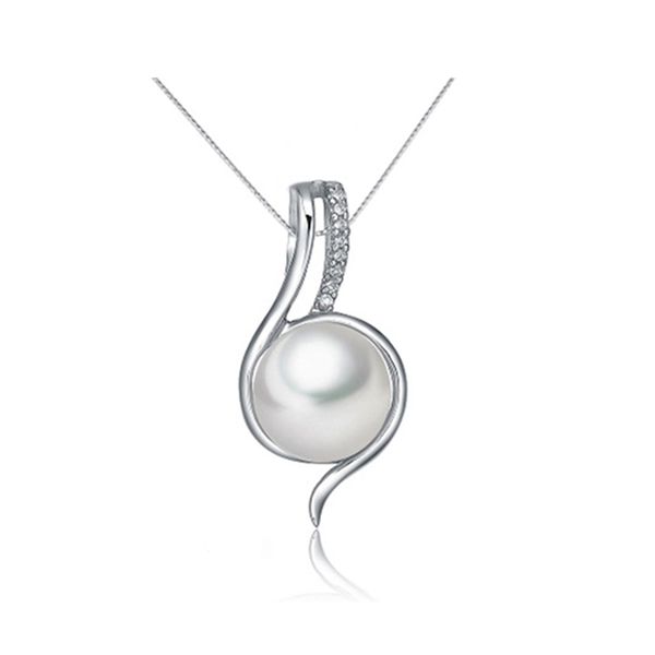 

sinya real freshwater pearl pendant necklace for women in hand polished s925 sterling silver box chains choker jewelry for women