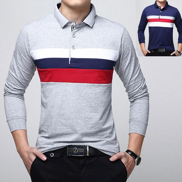 

новый поло мужчины футболка с длинным рукавом повседневные рубашки роскошный дизайн хлопок отворот шеи прохладный мужская футболка отложным, White;black