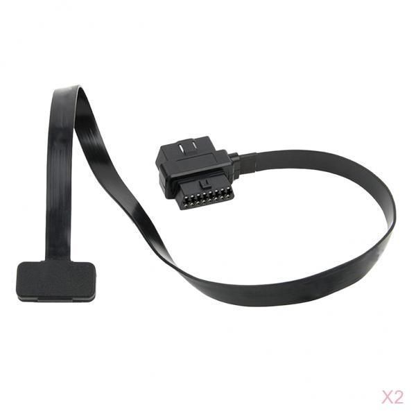 

2x 60cm obdii 16pin 1 to 2 splitter extension cable adapter car extension cable