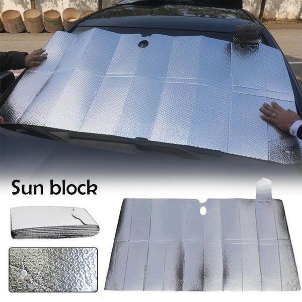 

folding sunproof aluminum foil insulation bubble front sun block sun shade car glass sunshade car visor accessories