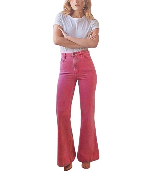 

2019 autumn winter new women casual pockets textured corduroy high waist fashion flare pants cotton solid color trousers 83313, Black;white
