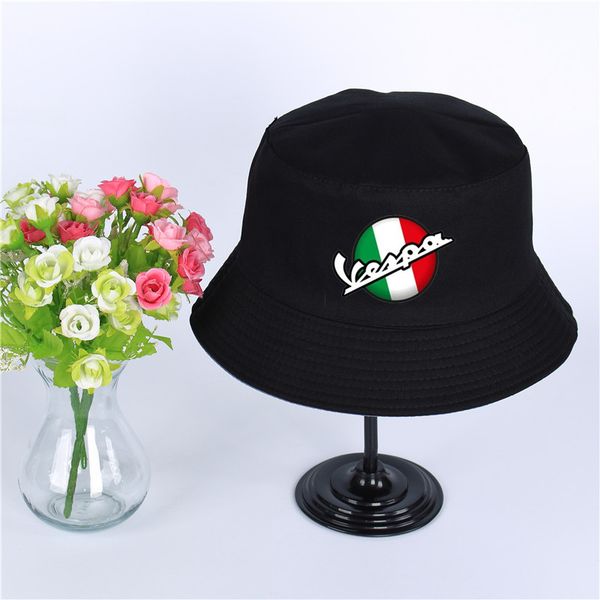 

vespa moto logo summer hat women mens panama bucket hat vespa moto design flat sun visor fishing fisherman hat, Blue;gray