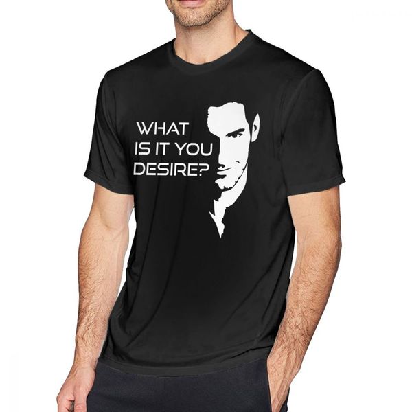 

lucifer t shirt lucifer morningstar what is it you desire t-shirt 4xl short sleeve tee shirt print 100 percent cotton fun tshirt, White;black