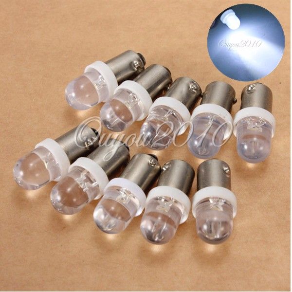 

10pcs ba9s t4w 12v white car side light bulb led license plate light turn signal lamp