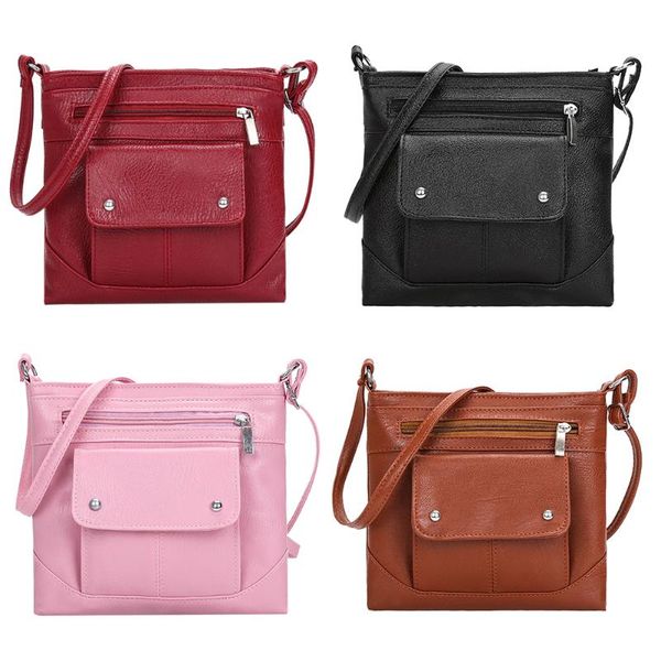 

women pu leather retro messenger bag small handbags clutch bag ladies large crossbody bags shoulder casual bags female handbags