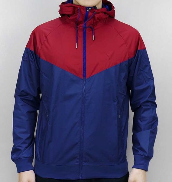 

nike nike nk sports мужские трендовые куртки весна новая одежда мода colorblock куртка повседневная молния ветровка барселона клуб футбол ho, Black;brown