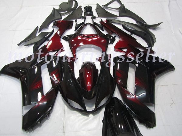 

Oem quality new ab injection mold fairing kit 100 fit for kawa aki ninja zx 6r zx6r 636 2007 2008 07bodywork et glo y deep red black