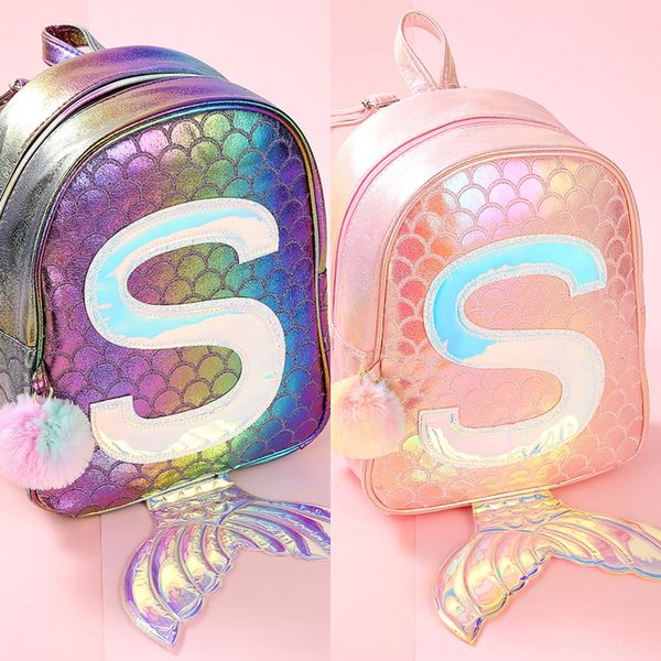 

ne4g1 mermaid student bag fish tail pu large capacity girl leisure travel mermaid student bag fish tail pu large backpack capacity girl leis